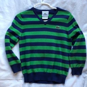 Lacoste striped sweater size 4T.